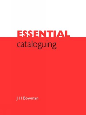 cover image of Essential Cataloguing